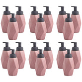 Kuber Industries Liquid Soap Dispenser | Handwash Soap Dispenser | Soap Dispenser for Wash Basin | Shampoo Dispenser Bottle | Bathroom Dispenser Bottle | 18 Piece | Pack of 6 | 400 ml | JY00014 | Pink